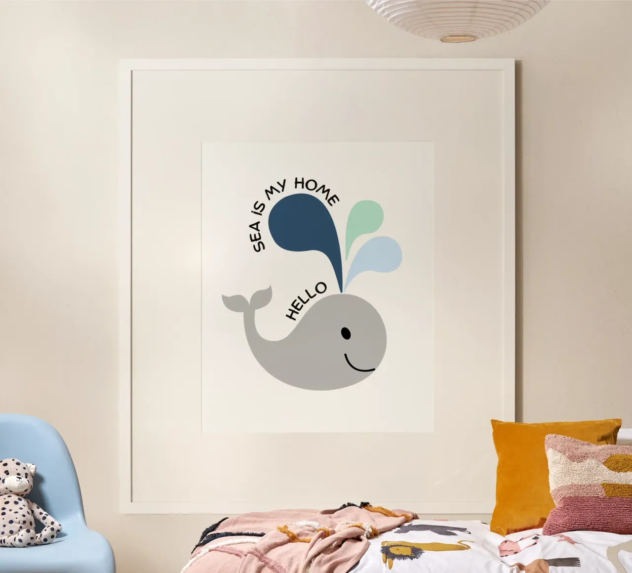 Il mare è la mia casa poster con telaio in alluminio da khoailang