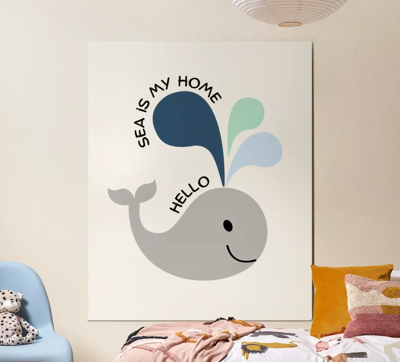 Il mare è la mia casa poster con telaio in alluminio da khoailang