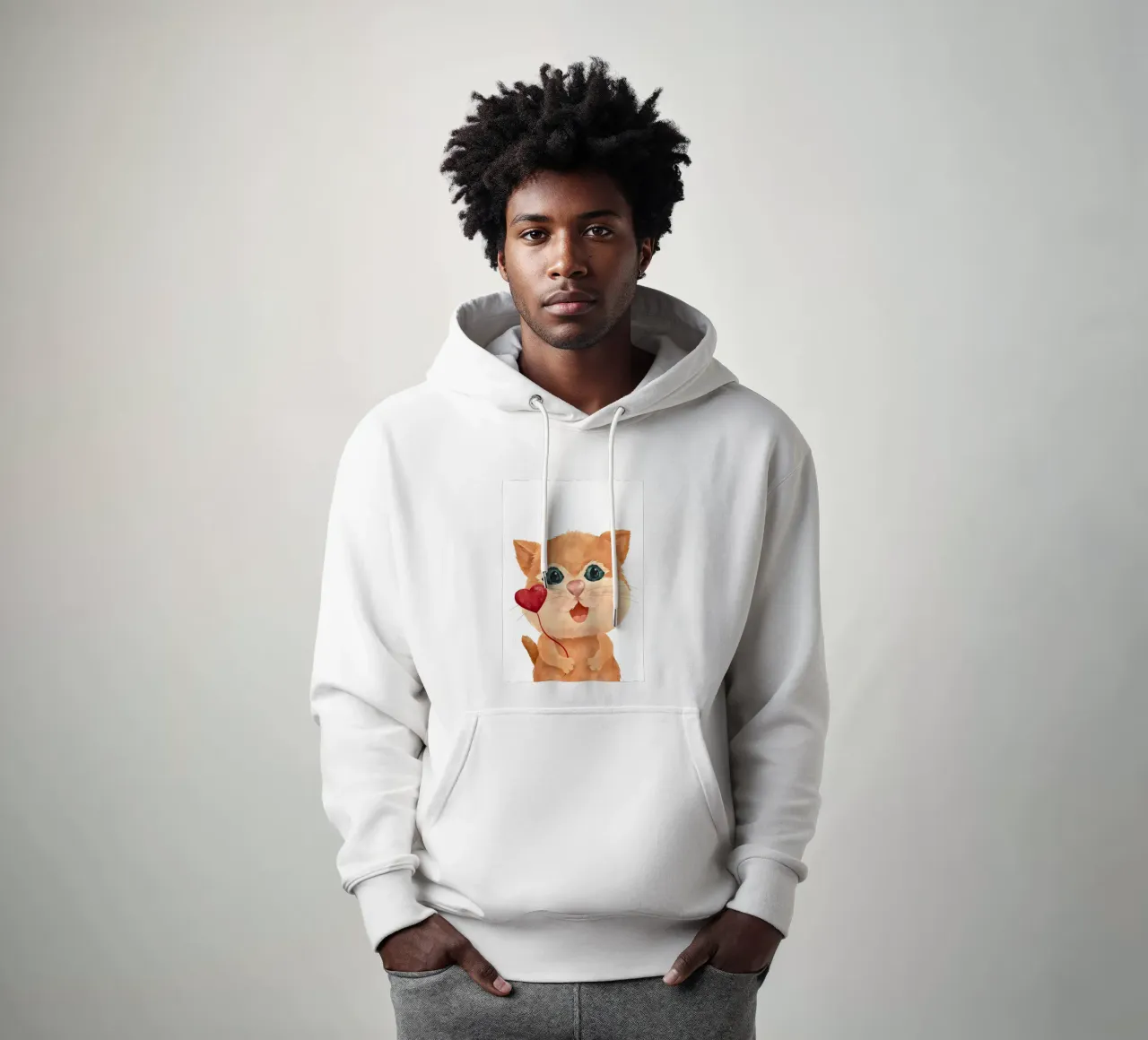 Amore per i gattini felpa con cappuccio da Monique A Hooper