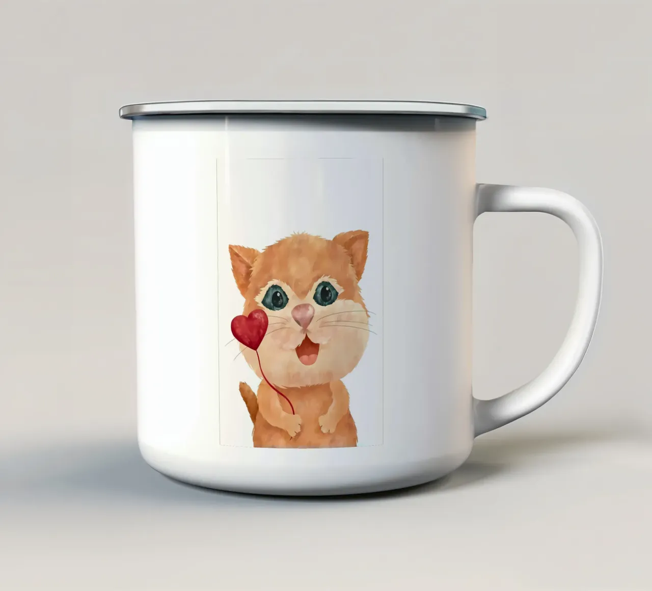 Amore per i gattini tazza in smalto da Monique A Hooper