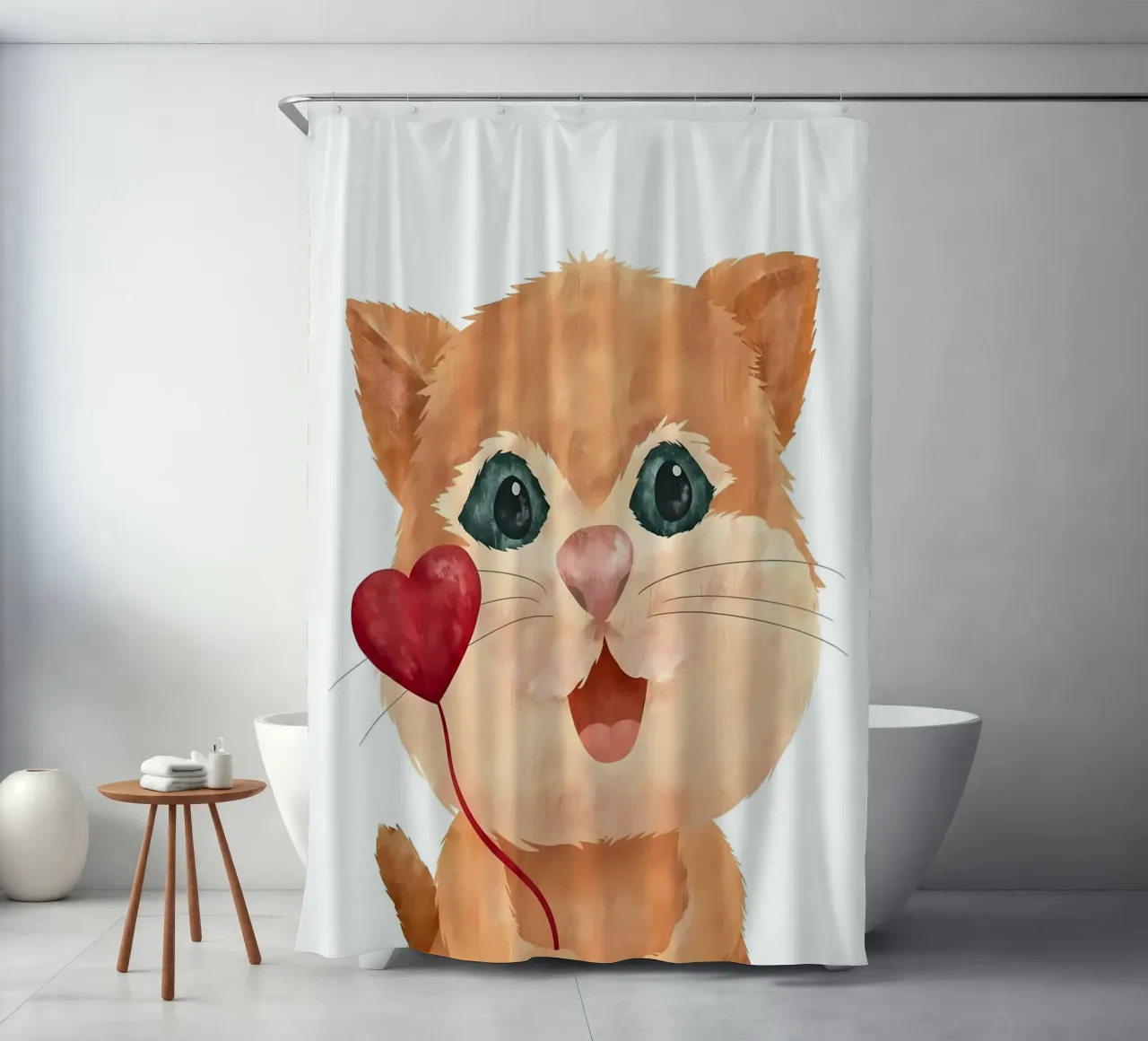Amore per i gattini tenda da doccia da Monique A Hooper