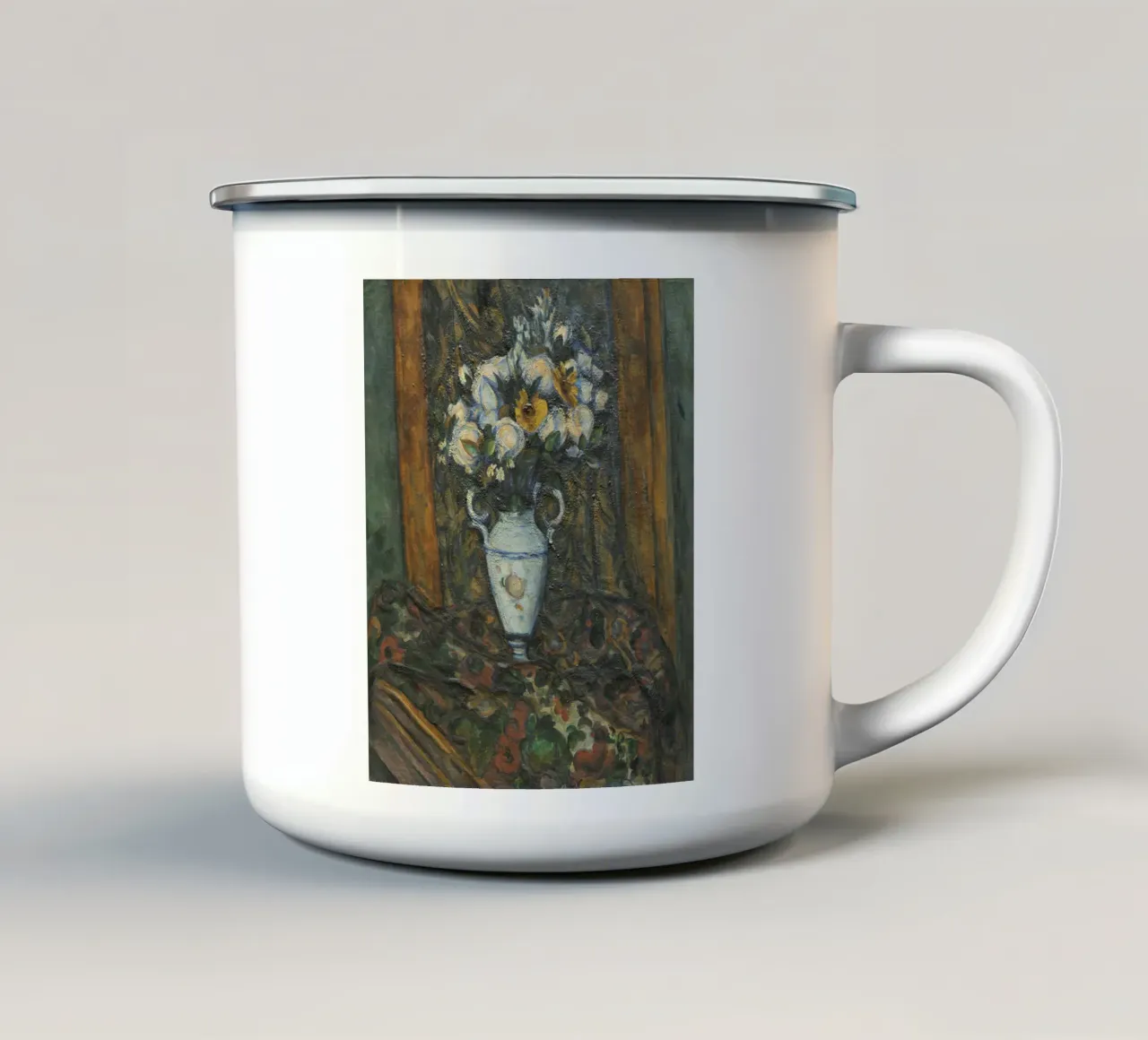 Paul Cézanne, Vaso di fiori tazza in smalto da William Store