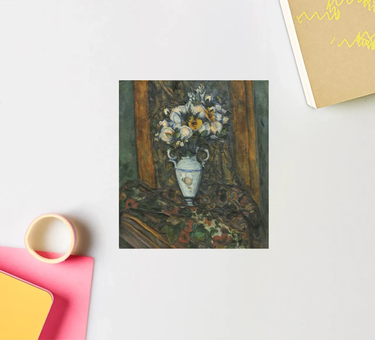 Paul Cézanne, Vase of Flowers sticker by William Store
