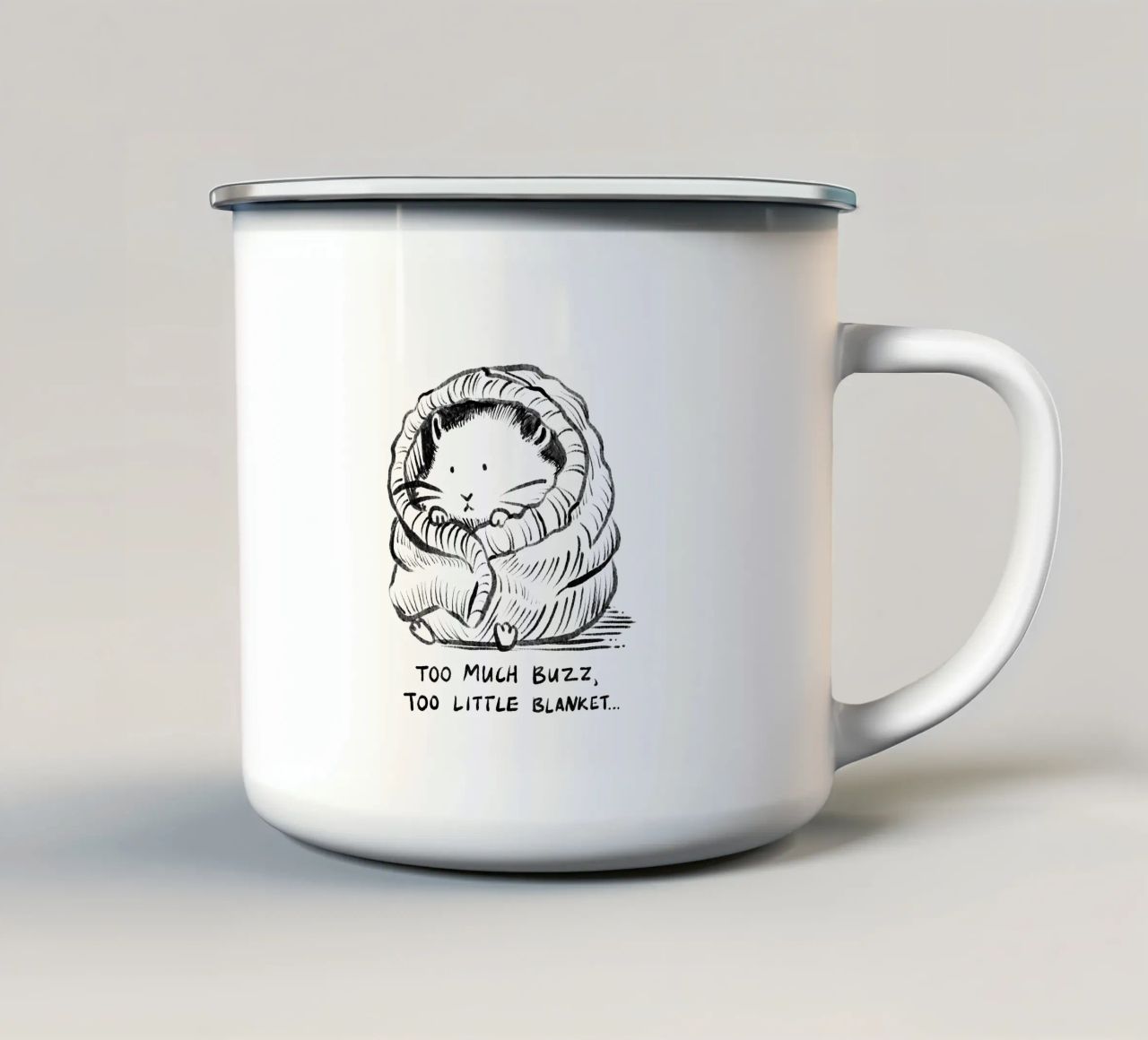 Troppo rumore tazza in smalto da Studio Patruschka