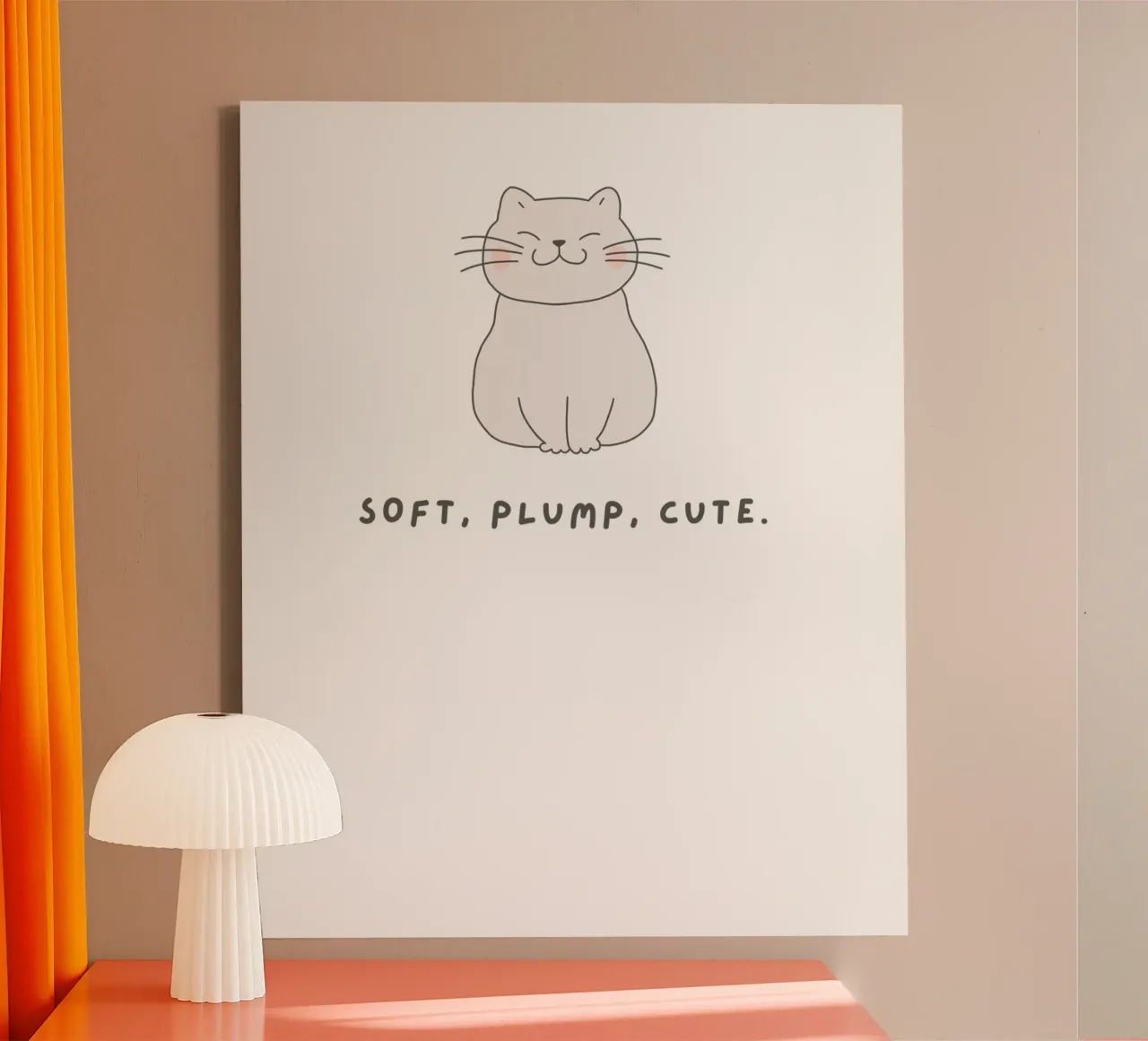 softt plump cute canvas with Floater frame by khoailang