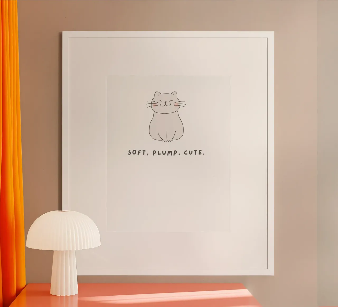 morbido grassoccio carino poster con telaio in plastica da khoailang