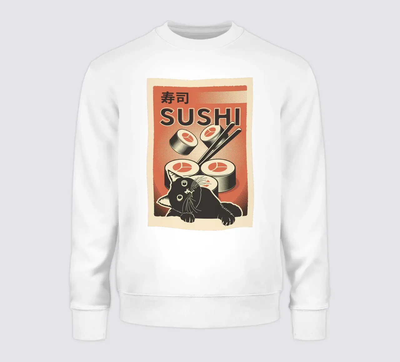 Sushi Kat sweatshirt van Monique A Hooper