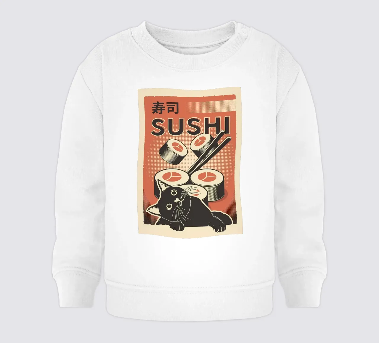 Gato Sushi sudadera de bebé de Monique A Hooper