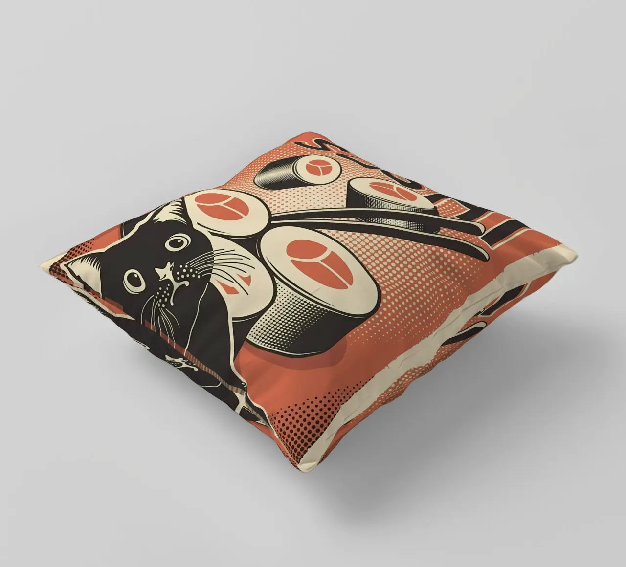 Sushi Cat cuscino da Monique A Hooper