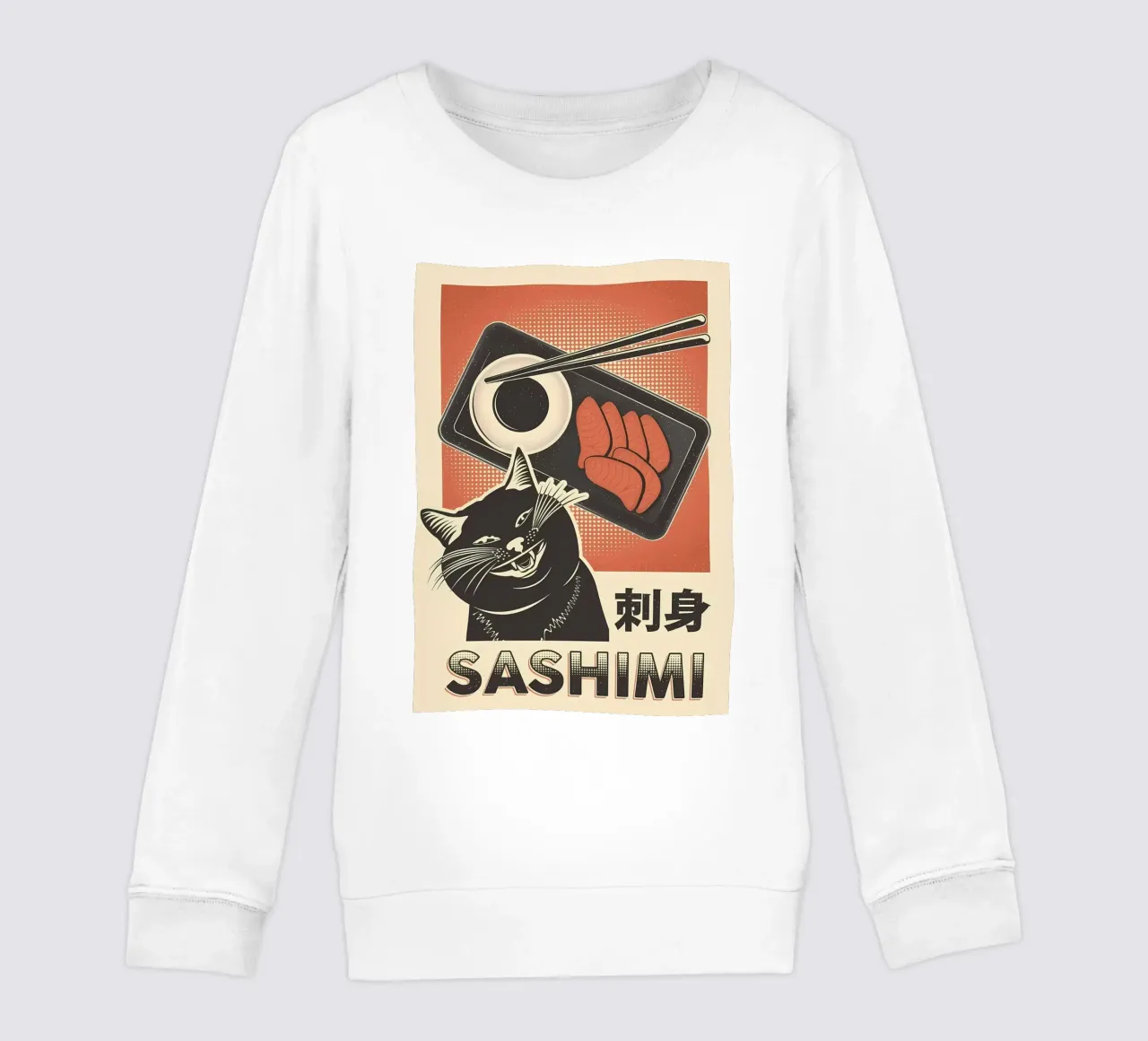 Sashimi Black Cat felpa bambino da Monique A Hooper