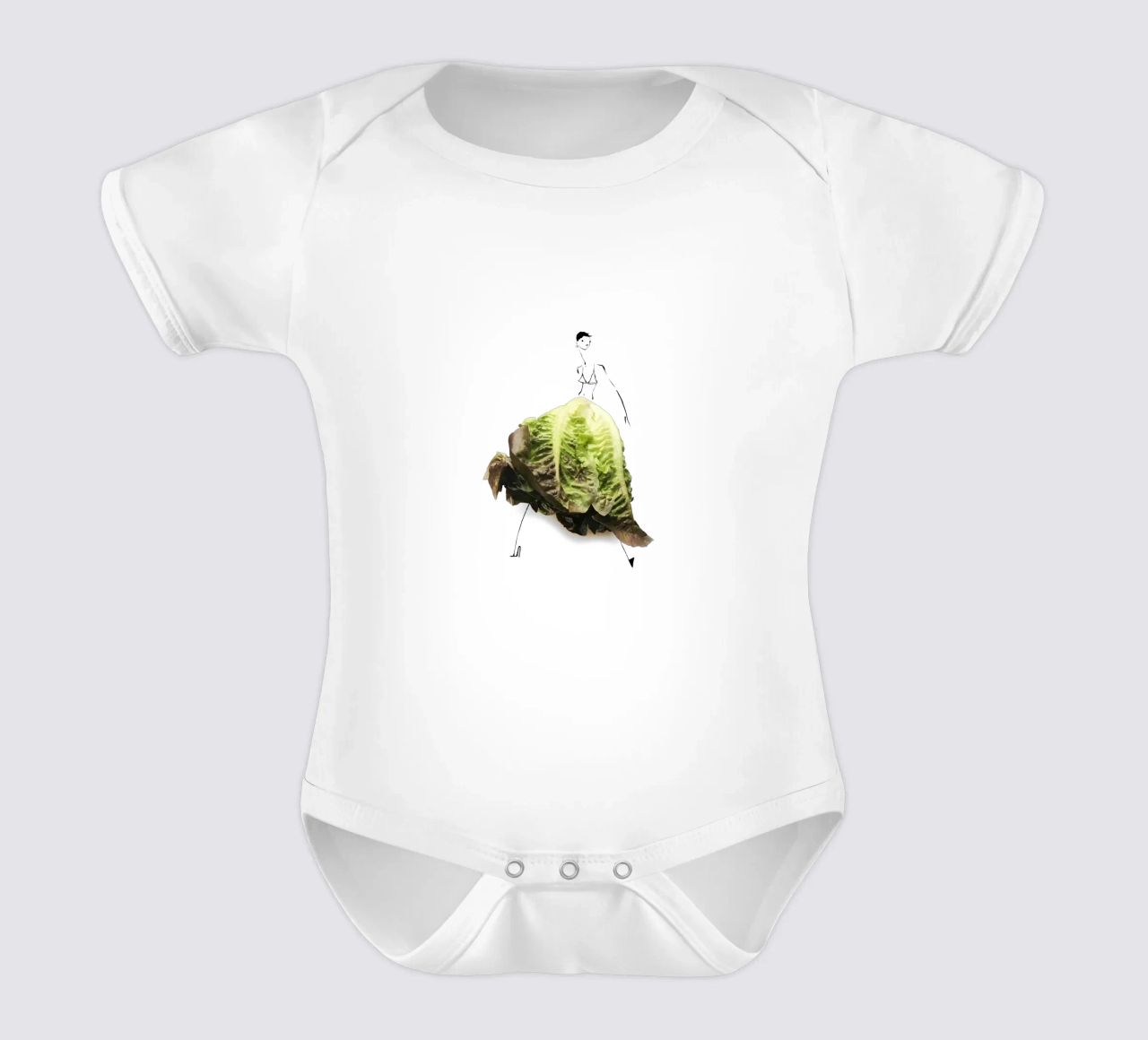 Lettuce Kurzarm Babybody von Gretchen Roehrs