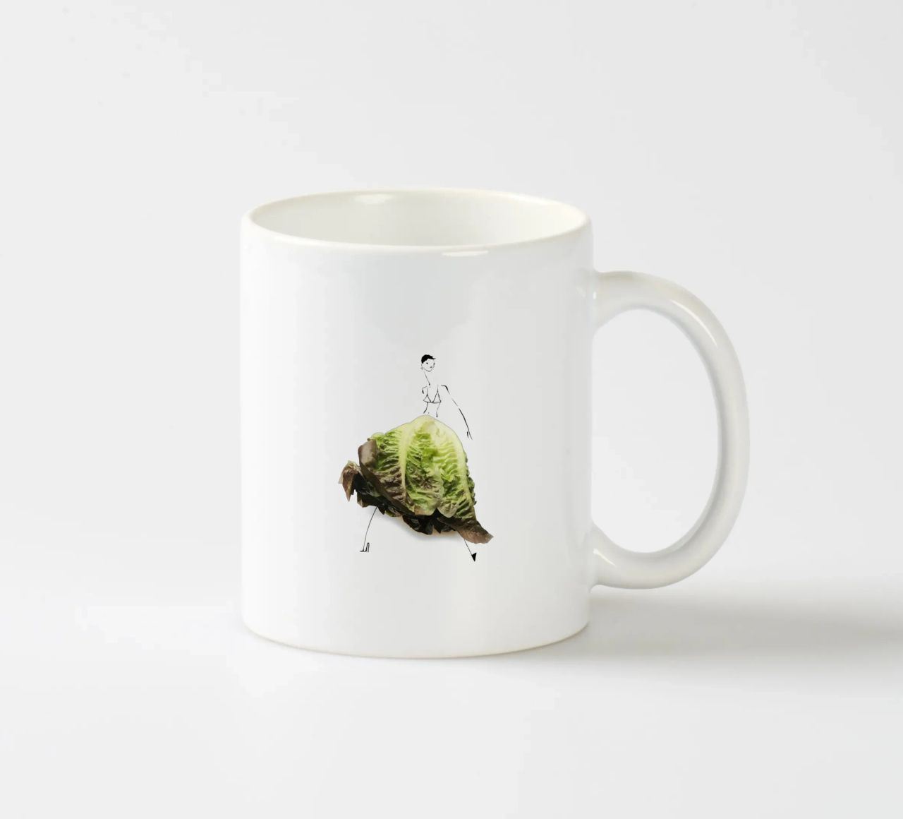 Lettuce Keramik Tasse von Gretchen Roehrs