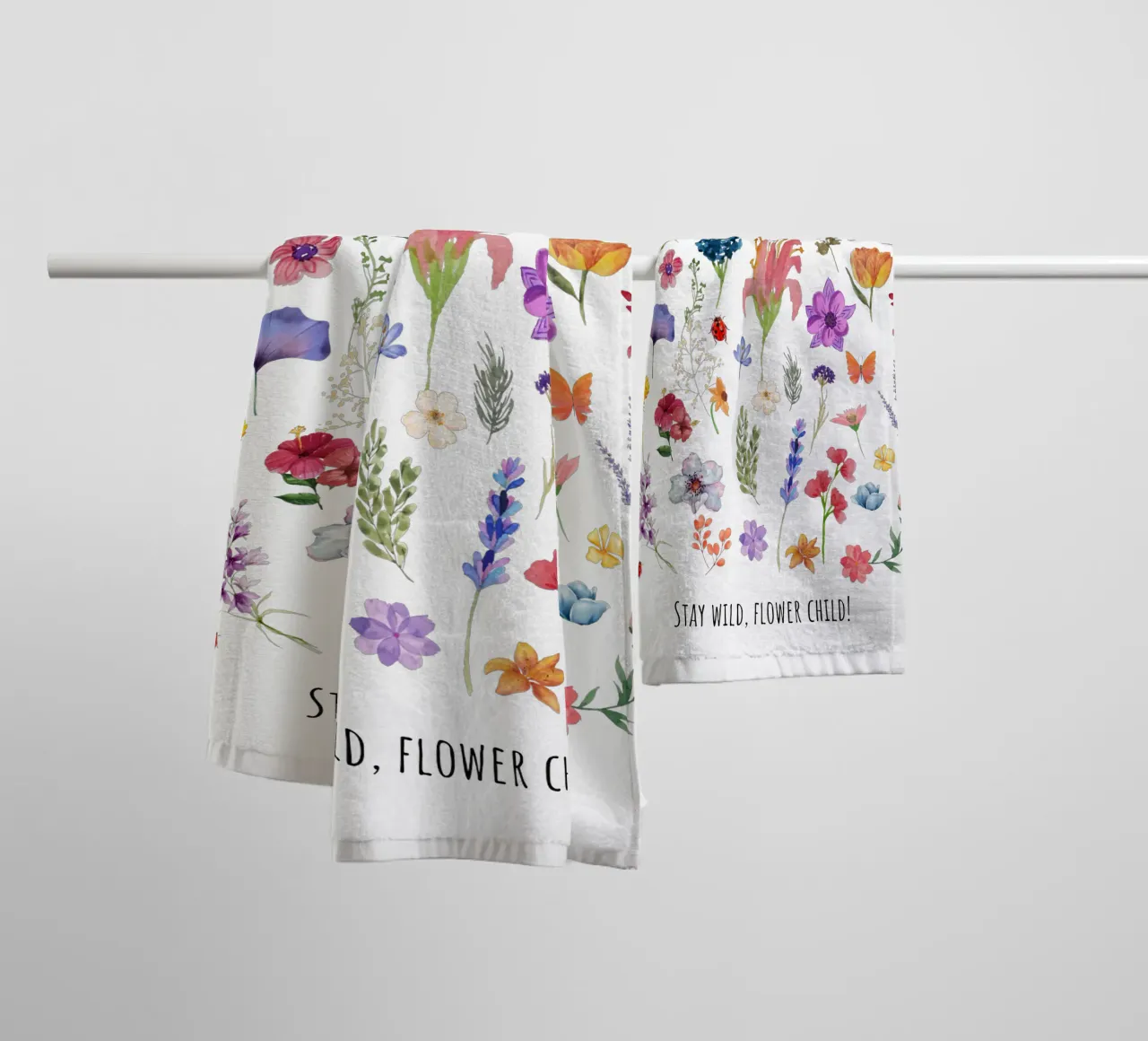 rimani un bambino fiore selvatico asciugamano da bagno da khoailang