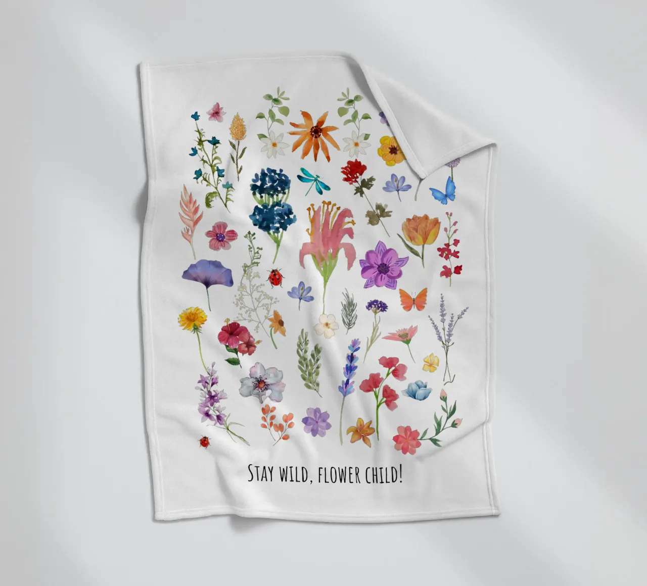 rimani un bambino fiore selvatico coperta in pile da khoailang