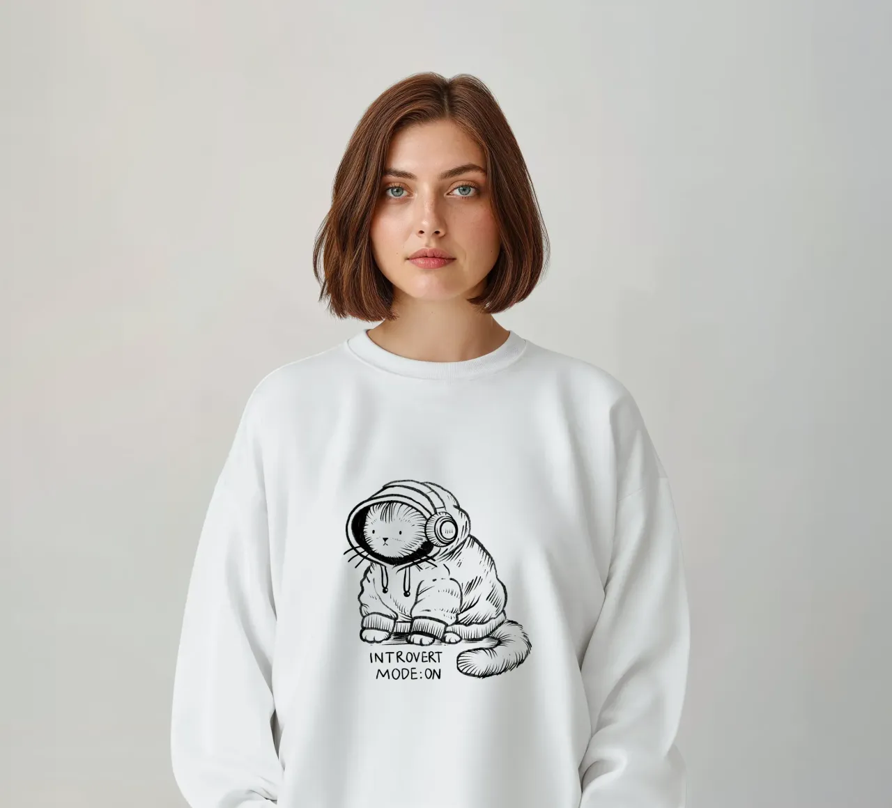 Introvert mode: on sweatshirt by Studio Patruschka