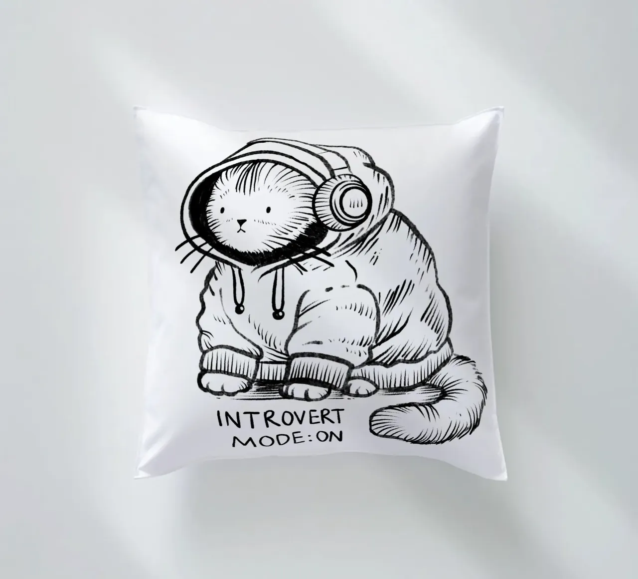 Introvert mode: on decorative cushion by Studio Patruschka