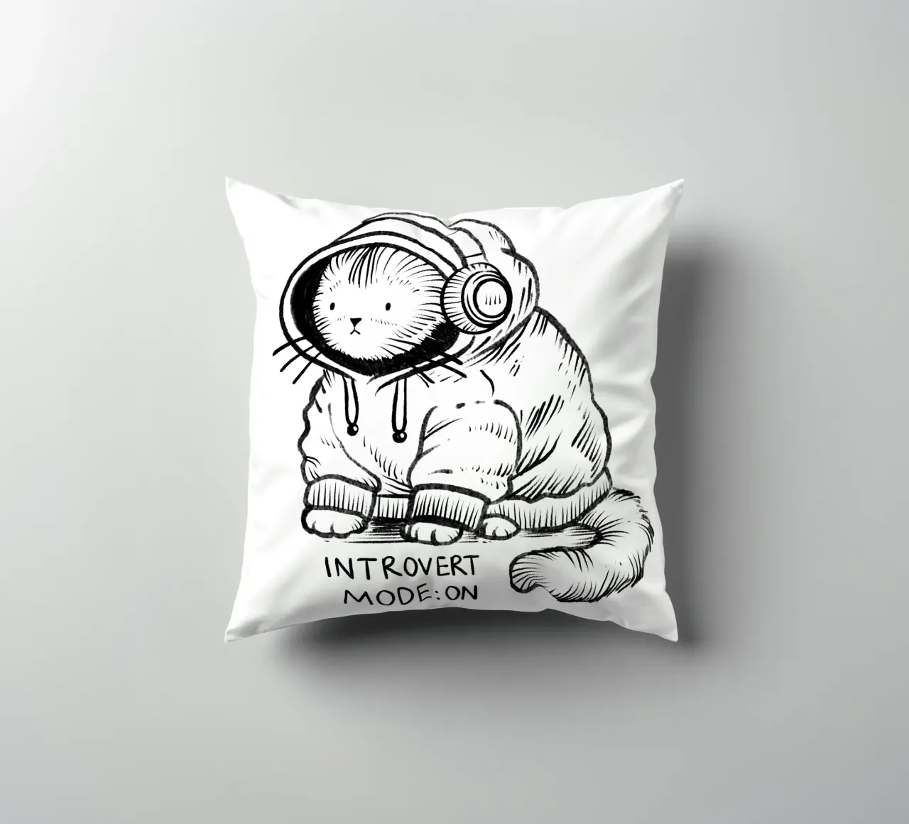 Introvert mode: on decorative cushion by Studio Patruschka