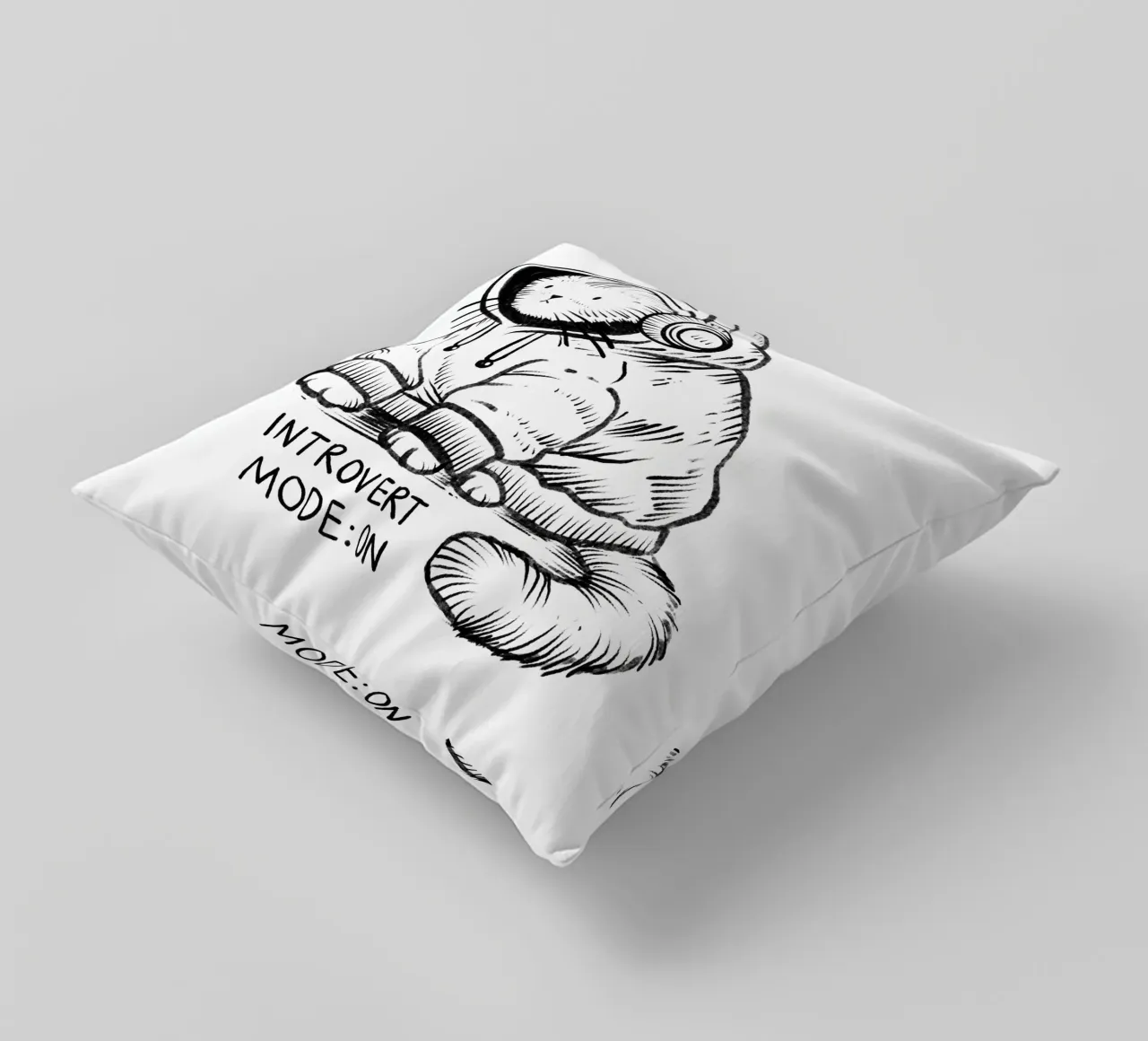 Introvert mode: on decorative cushion by Studio Patruschka