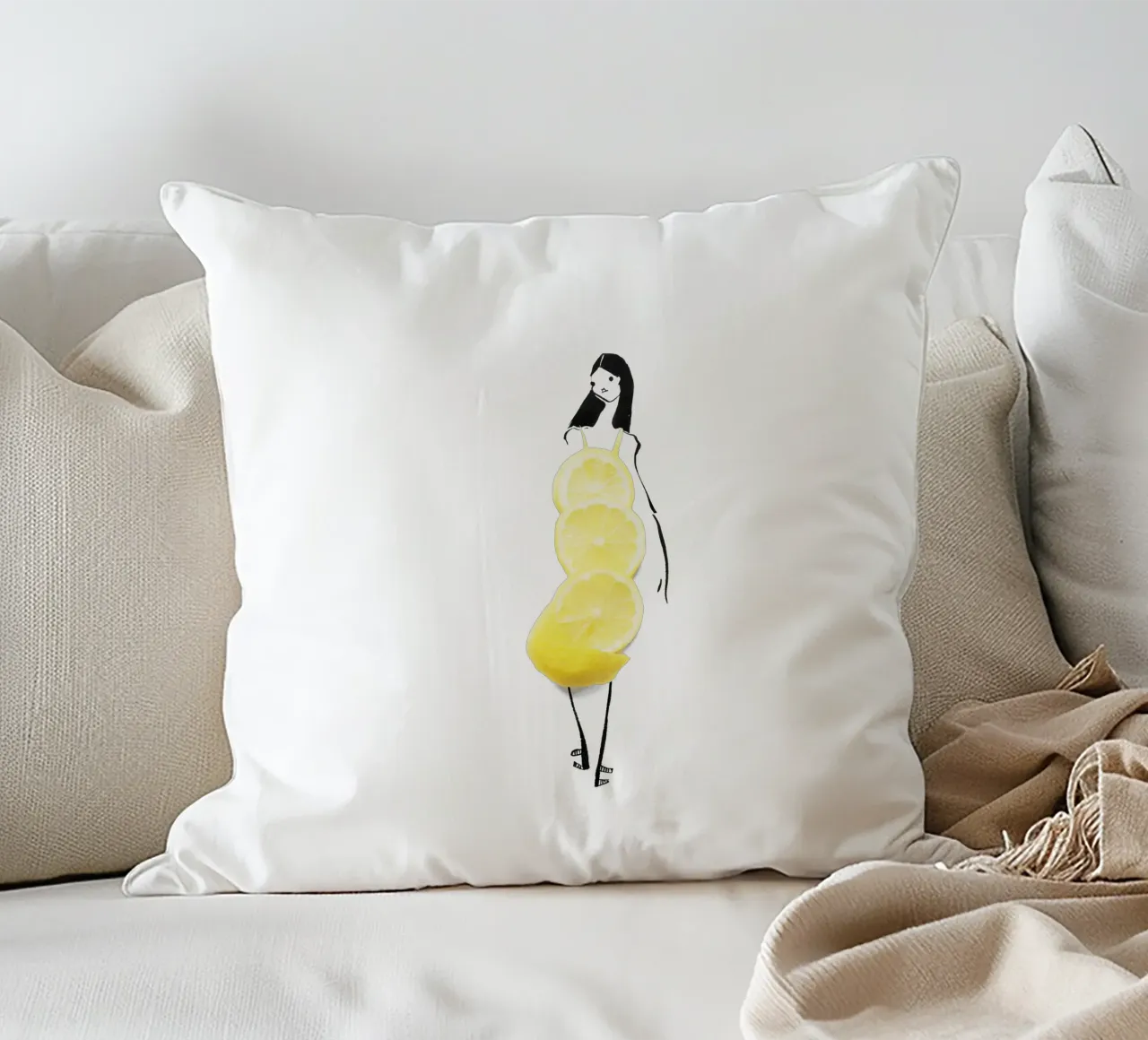 Lemon cuscino da Gretchen Roehrs