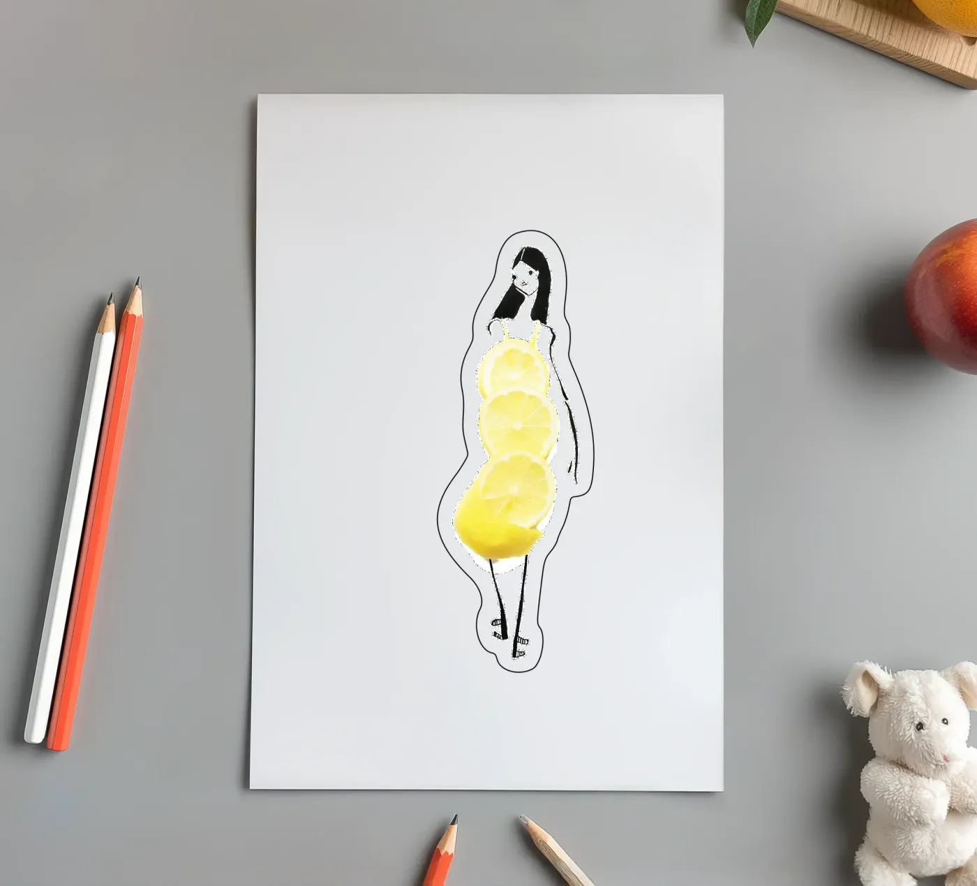 Lemon sticker sheet by Gretchen Roehrs