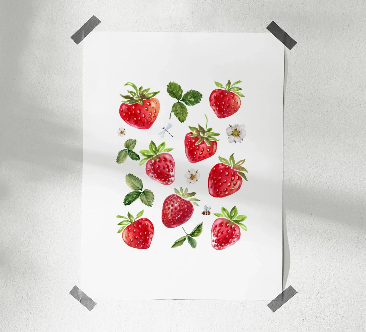 strawberries poster by khoailang