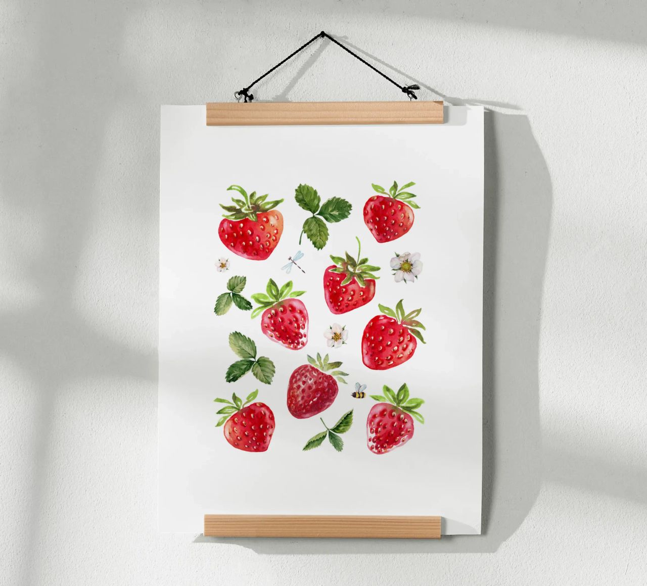 strawberries poster by khoailang