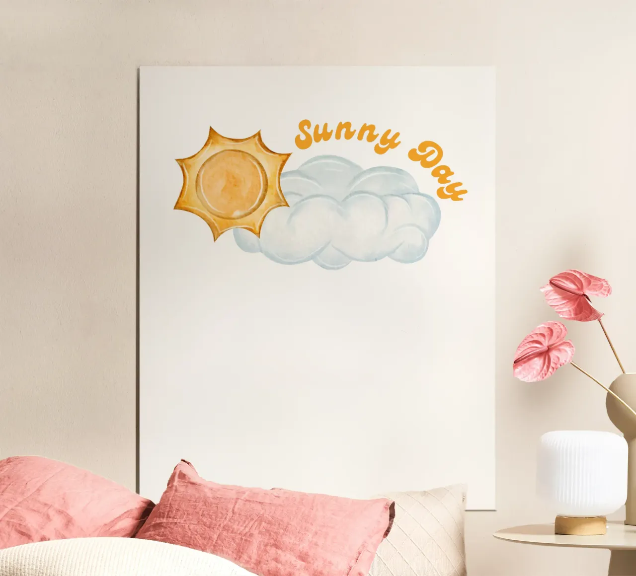 Giornata di sole poster con telaio in alluminio da khoailang