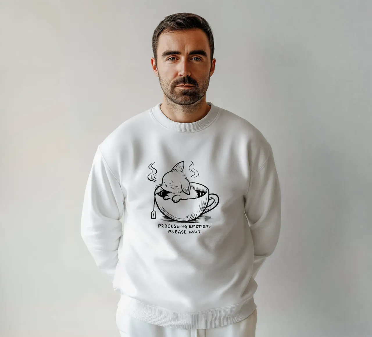 Processing emotions: please wait sweatshirt by Studio Patruschka