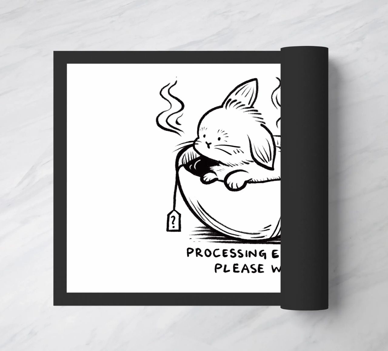 Processing emotions: please wait doormat by Studio Patruschka