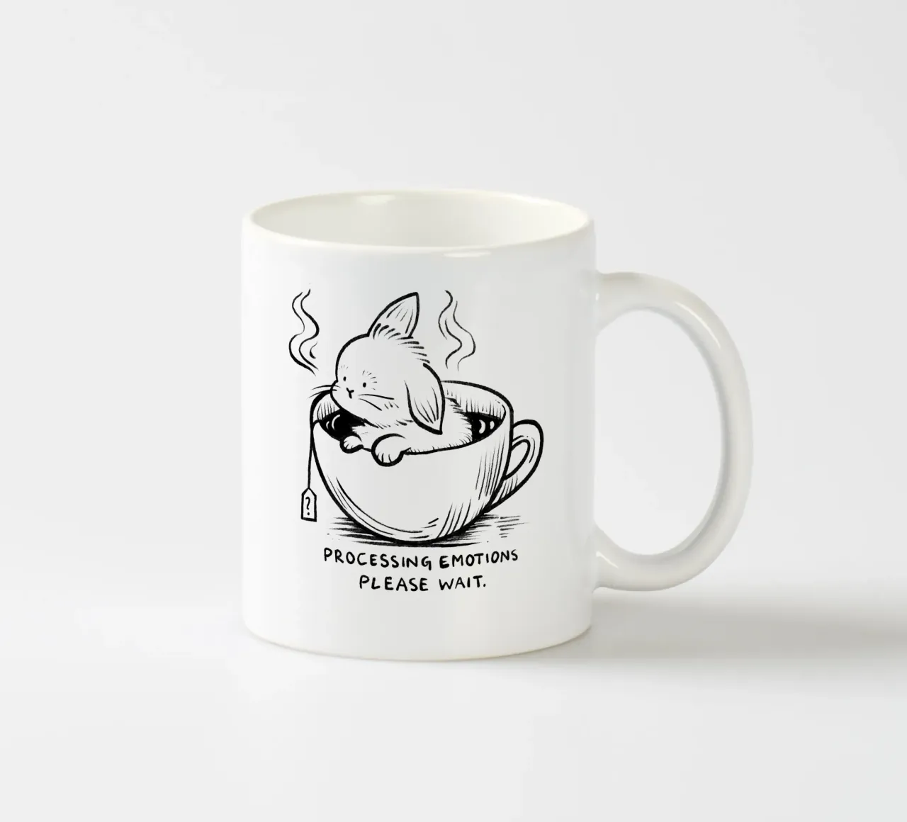 Processing emotions: please wait ceramic mug by Studio Patruschka