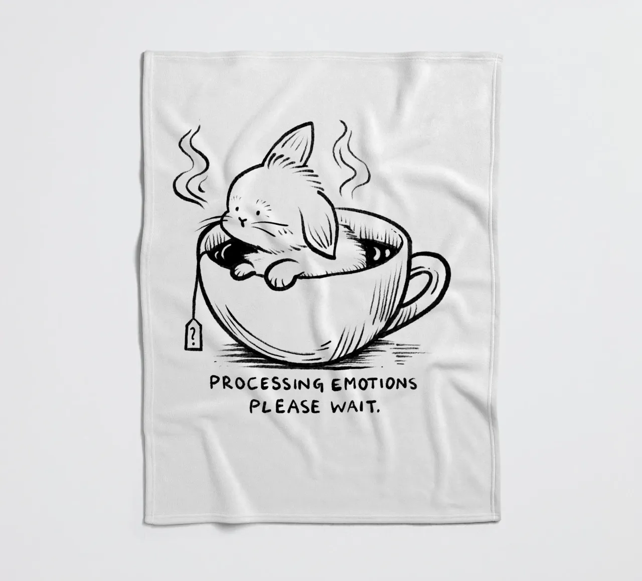 Processing emotions: please wait fleece blanket by Studio Patruschka