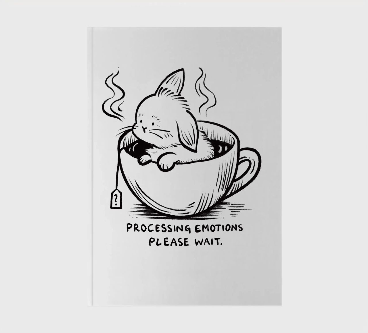 Processing emotions: please wait notebook by Studio Patruschka