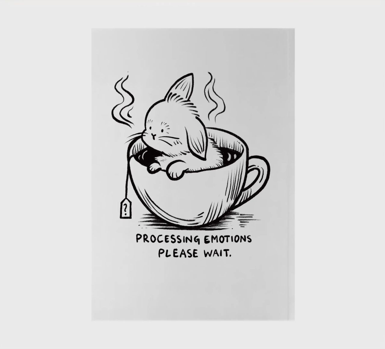 Processing emotions: please wait notebook by Studio Patruschka