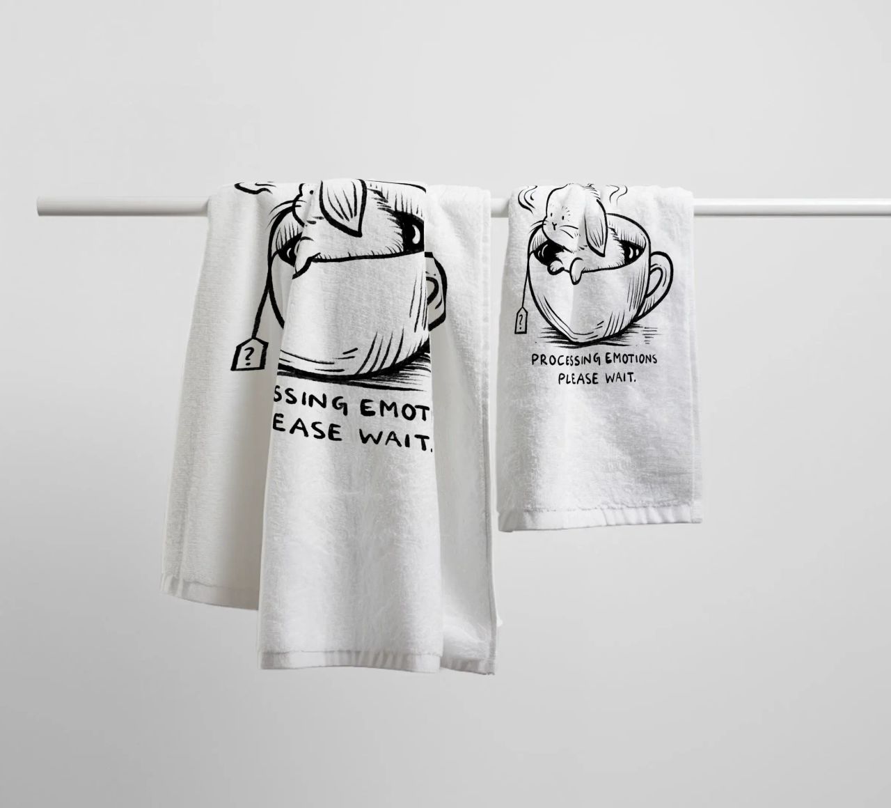 Processing emotions: please wait towel by Studio Patruschka