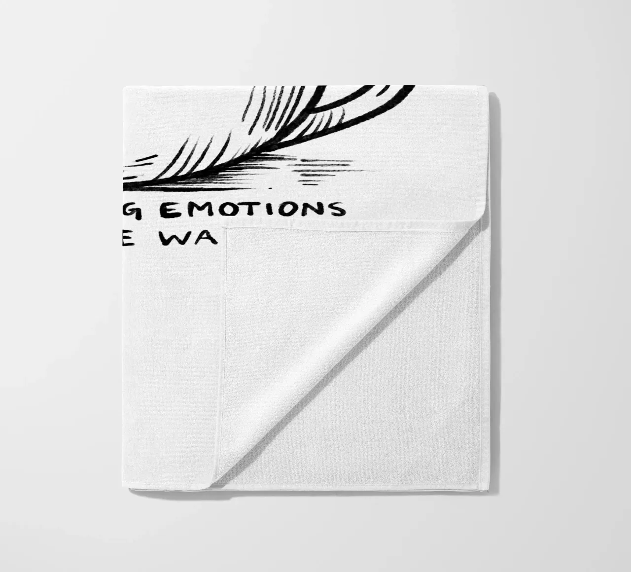 Processing emotions: please wait beach towel by Studio Patruschka