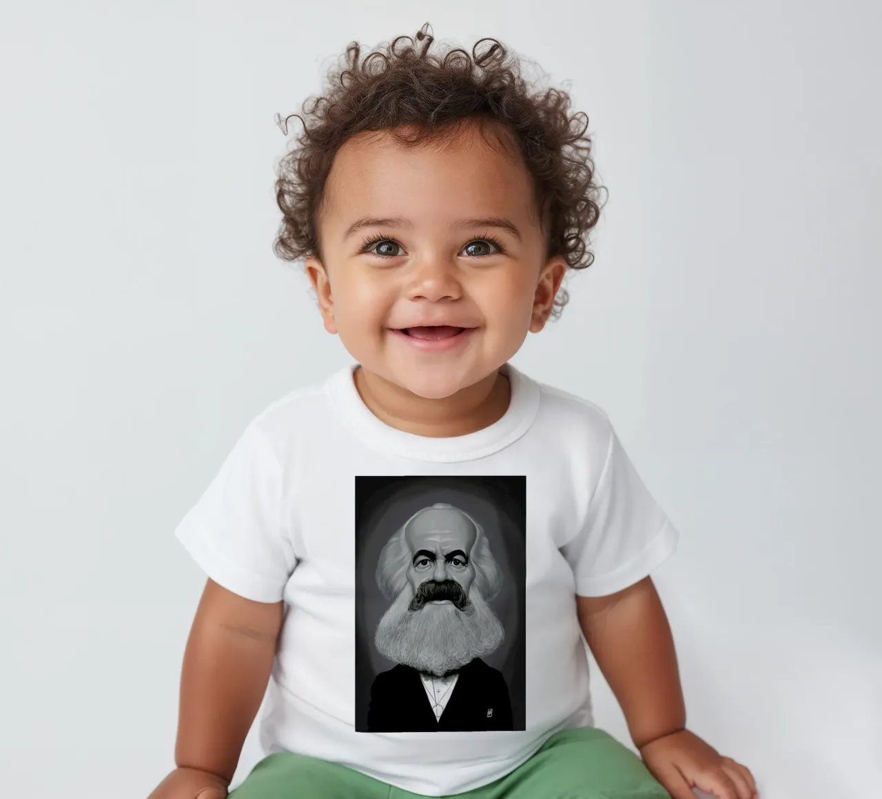 Karl Marx baby t-shirt by Rob Art | Illustration