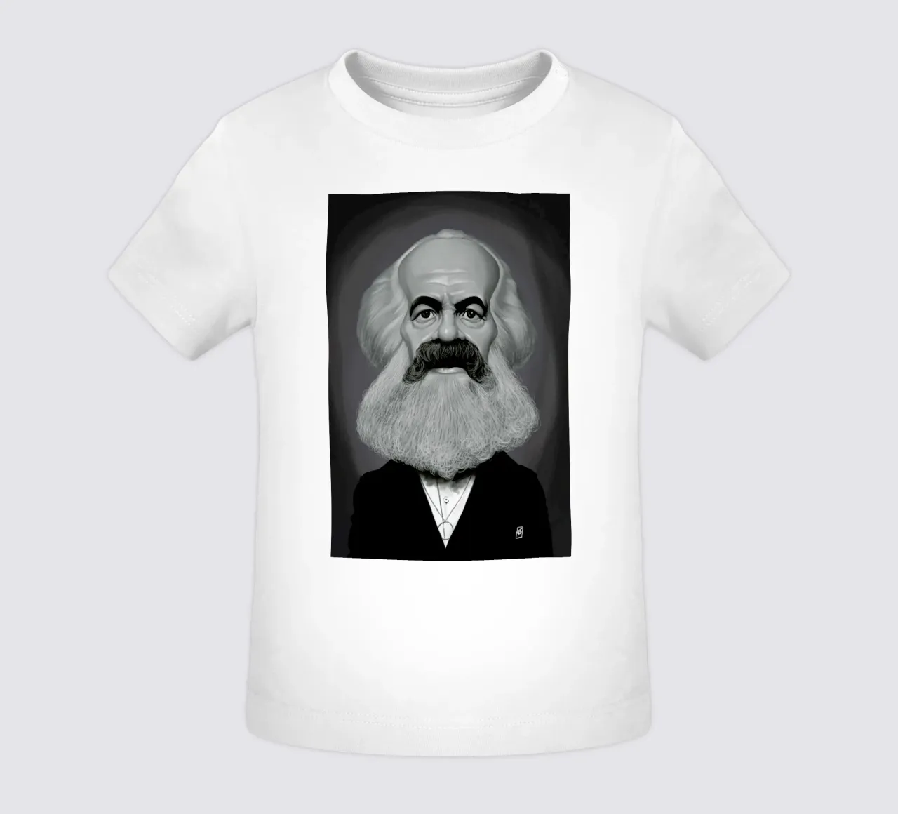 Karl Marx baby t-shirt by Rob Art | Illustration