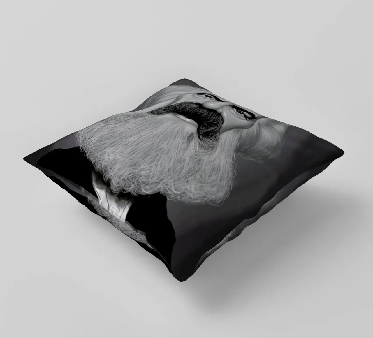 Karl Marx decorative cushion by Rob Art | Illustration
