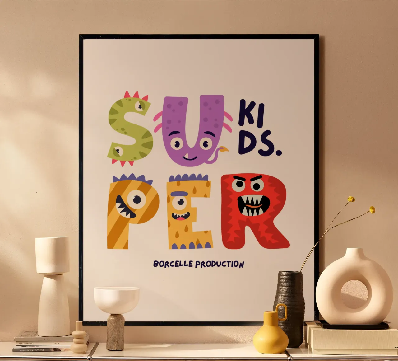 super bambino poster con telaio in plastica da khoailang