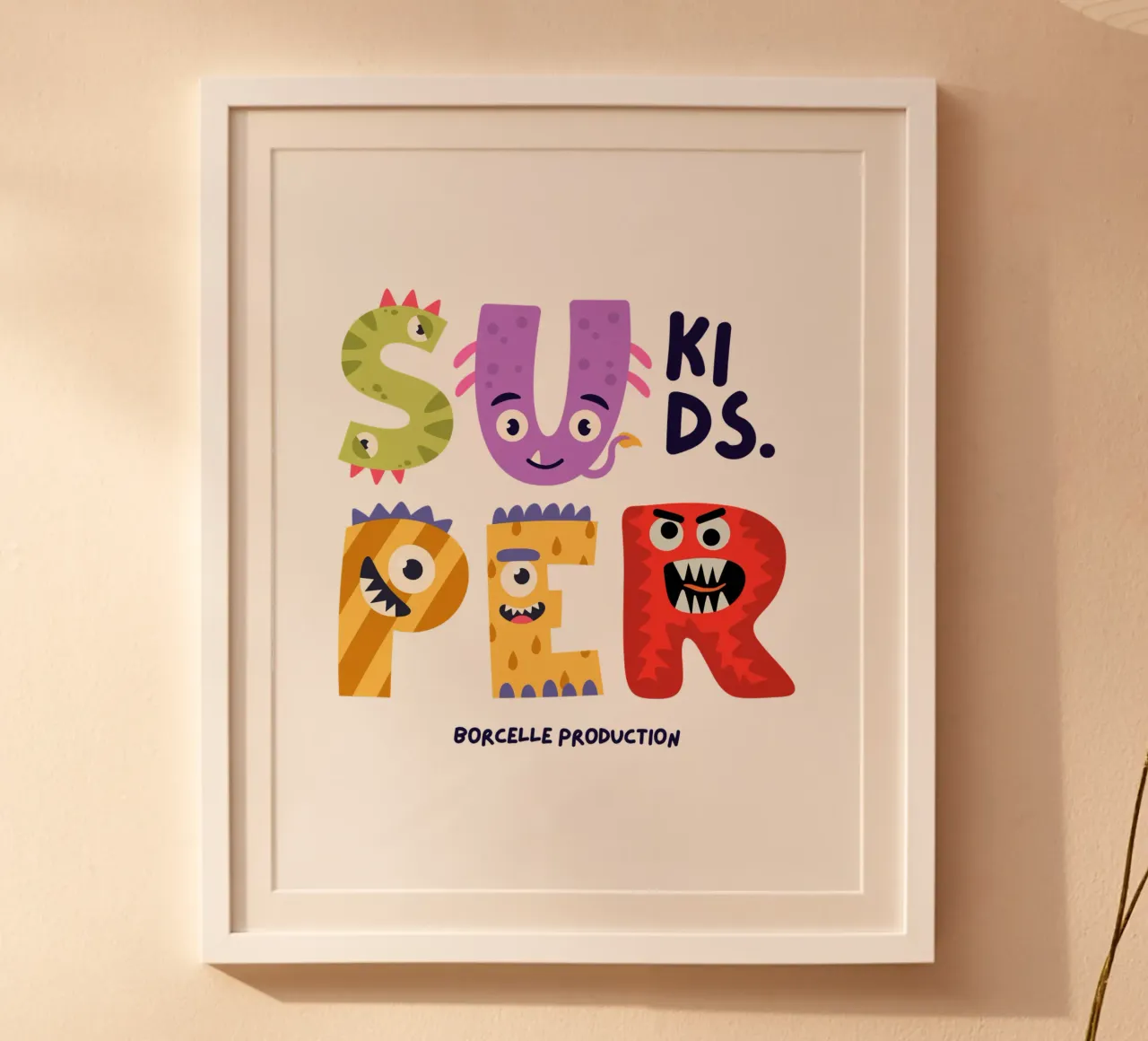 super bambino poster con telaio in plastica da khoailang