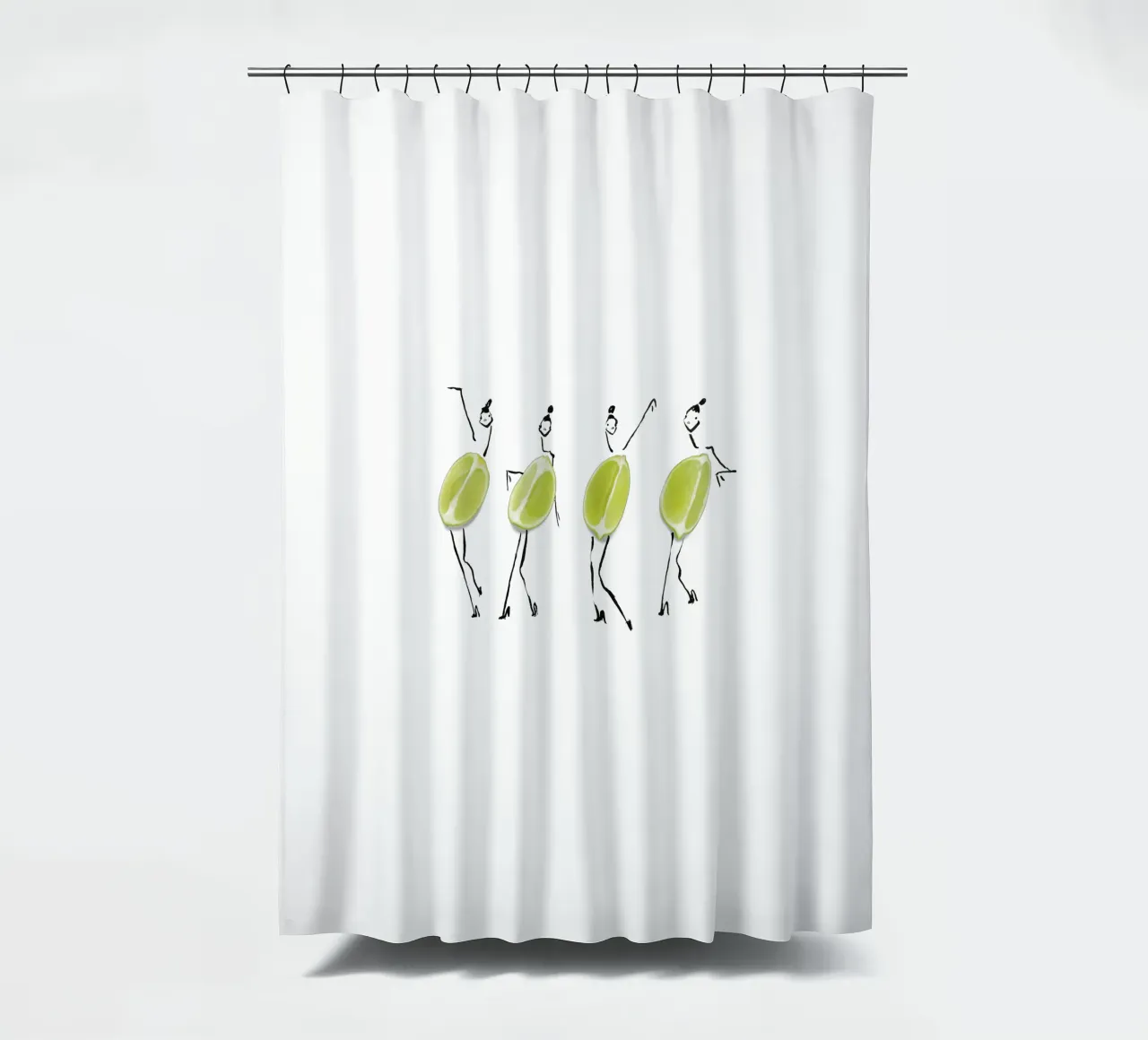 Limes on Parade Duschvorhang von Gretchen Roehrs