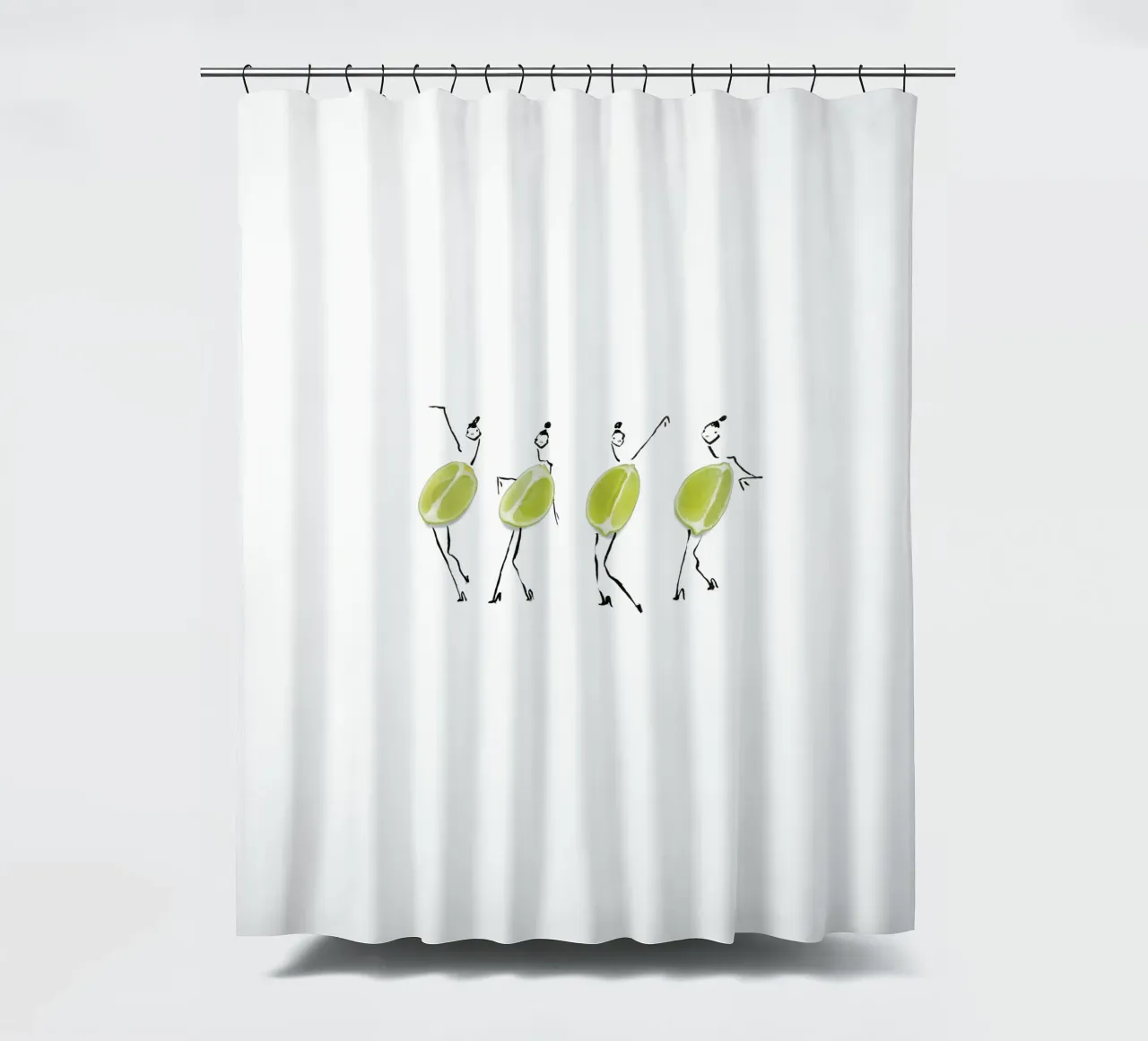 Limes on Parade Duschvorhang von Gretchen Roehrs