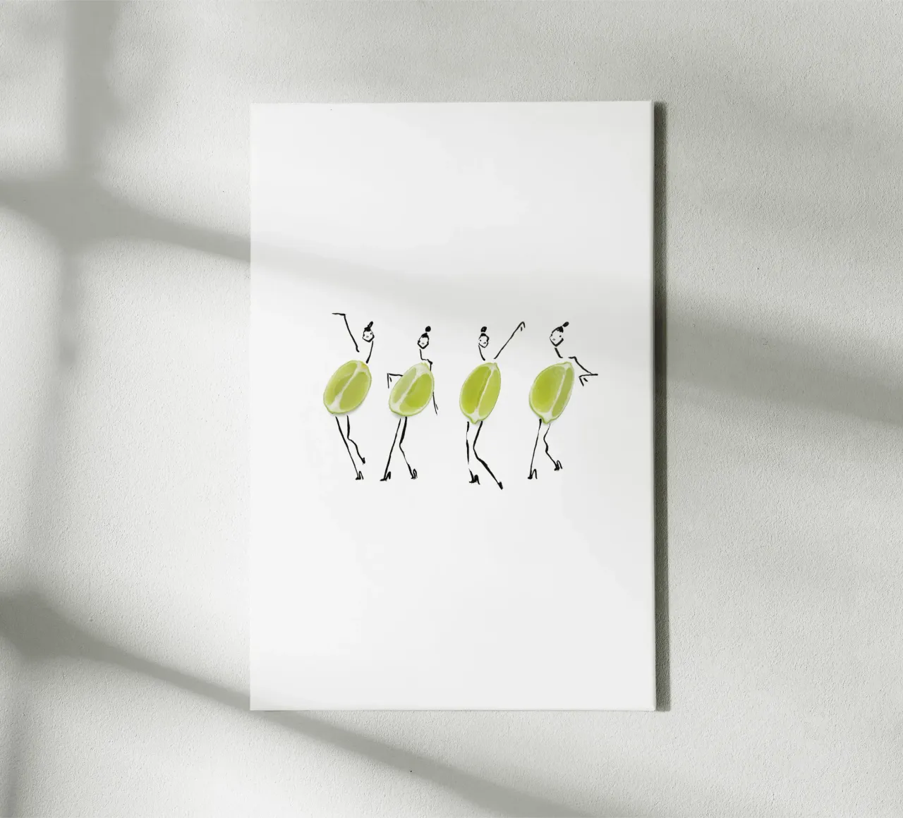 Limes on Parade canvas by Gretchen Roehrs