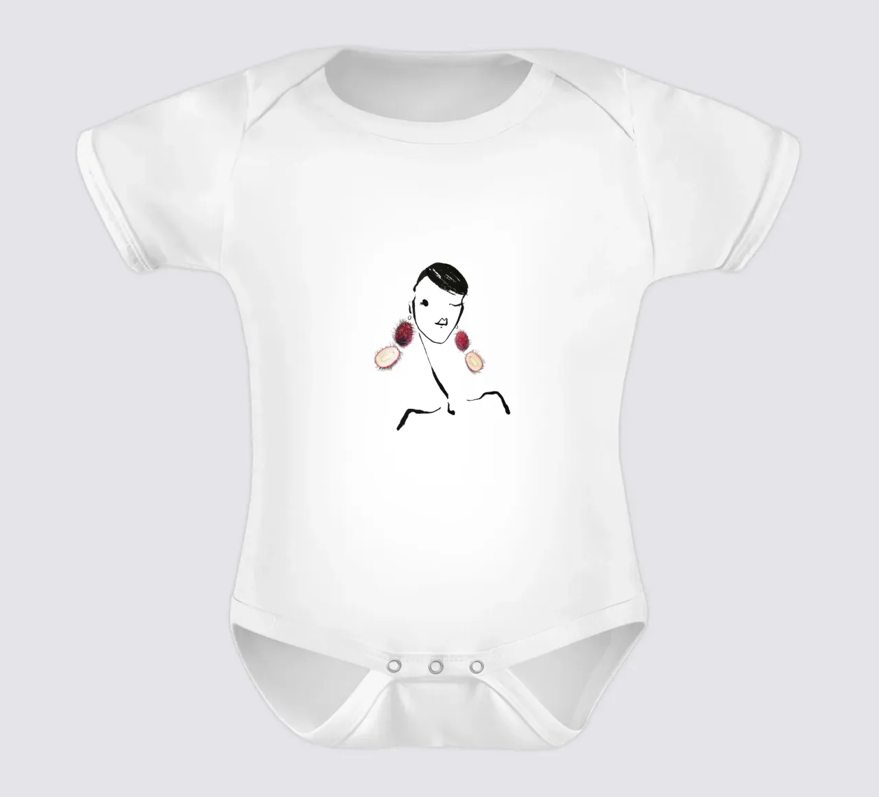 Lychee body neonato maniche corte da Gretchen Roehrs