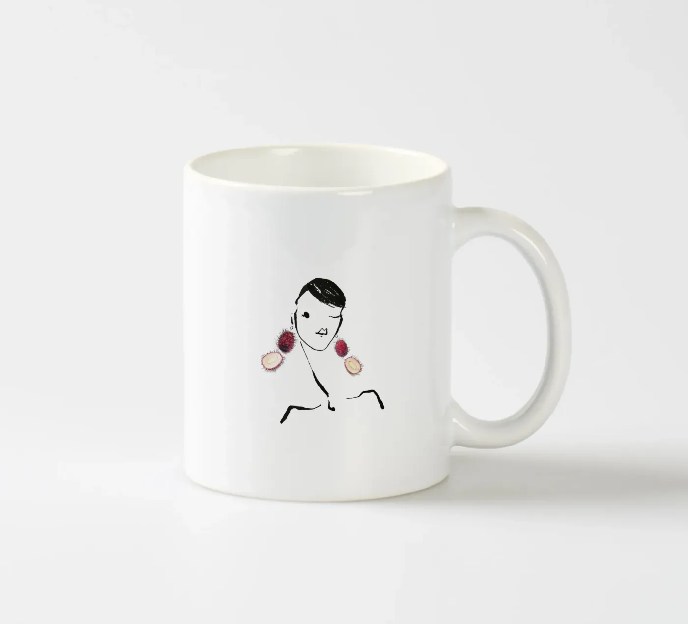 Lychee ceramic mug by Gretchen Roehrs