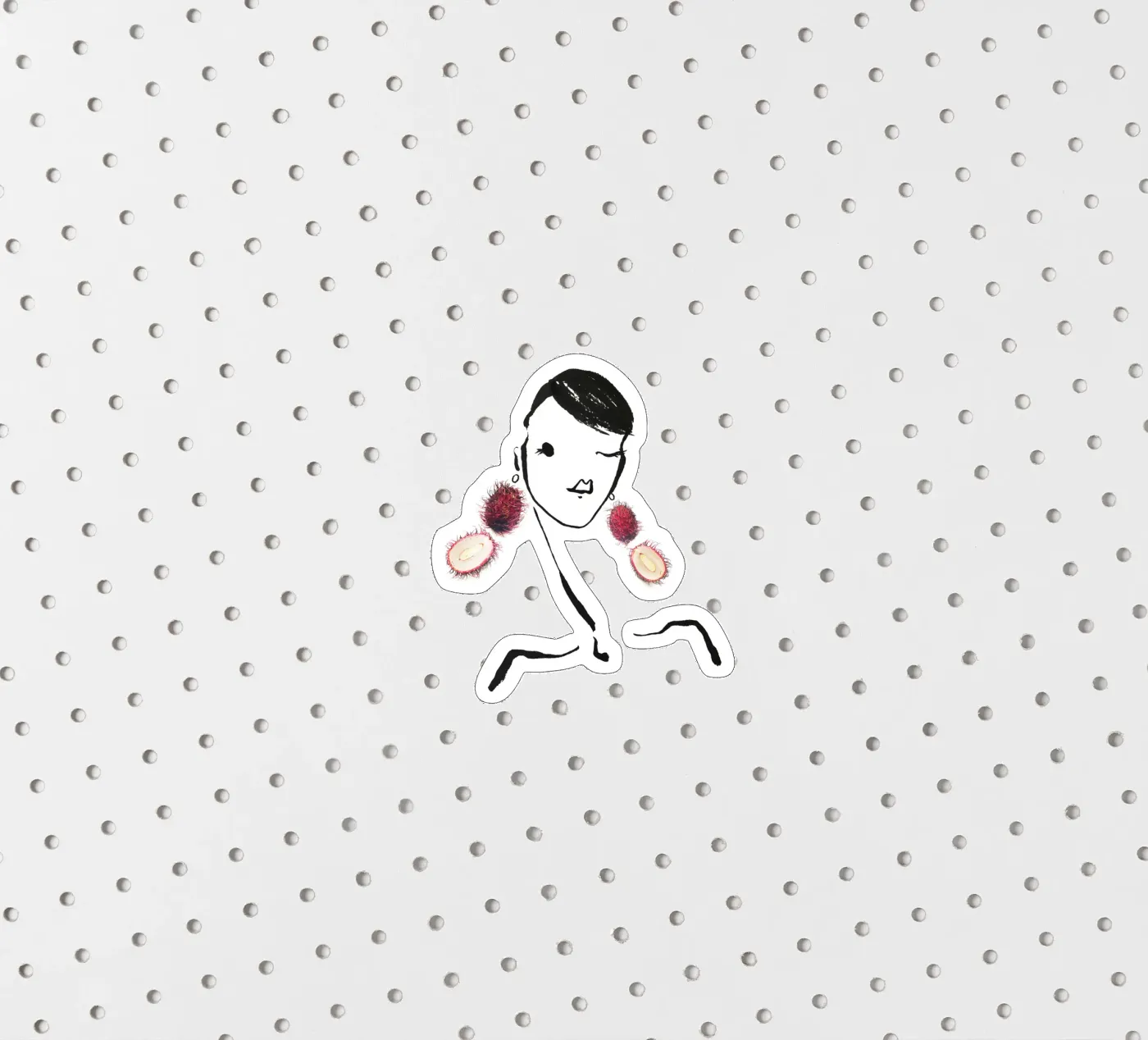 Lychee sticker van Gretchen Roehrs