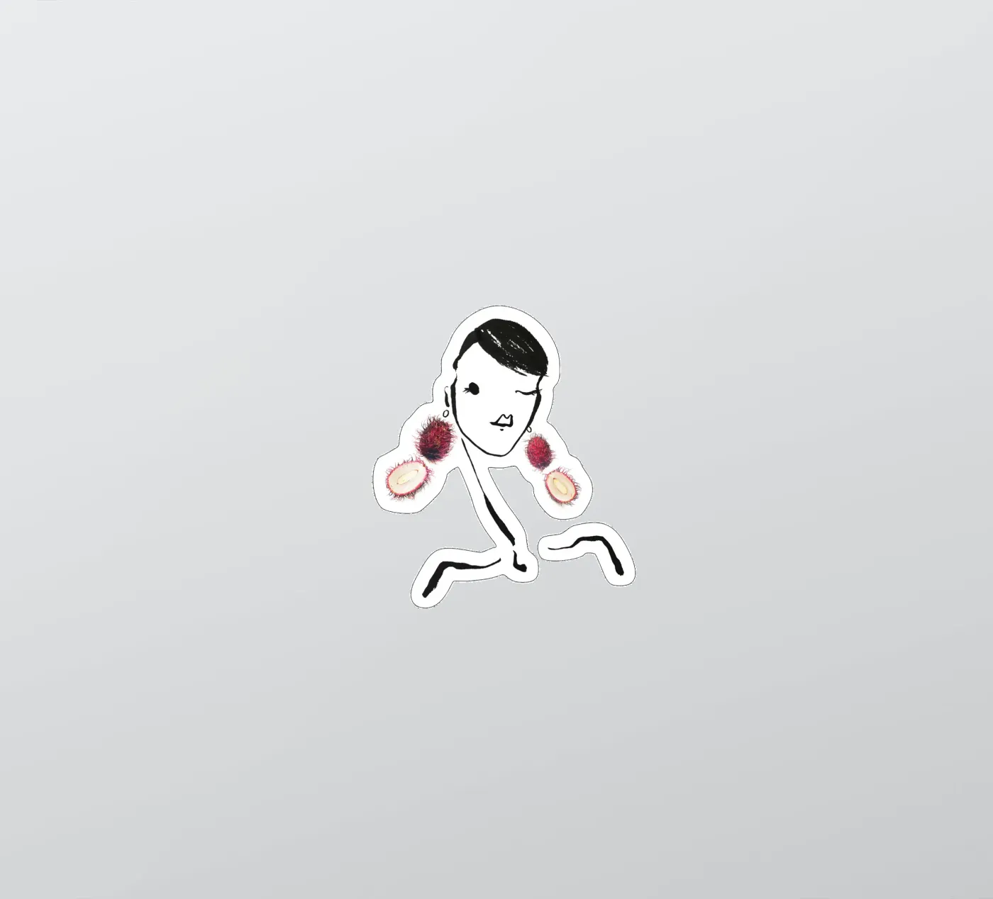Lychee sticker van Gretchen Roehrs