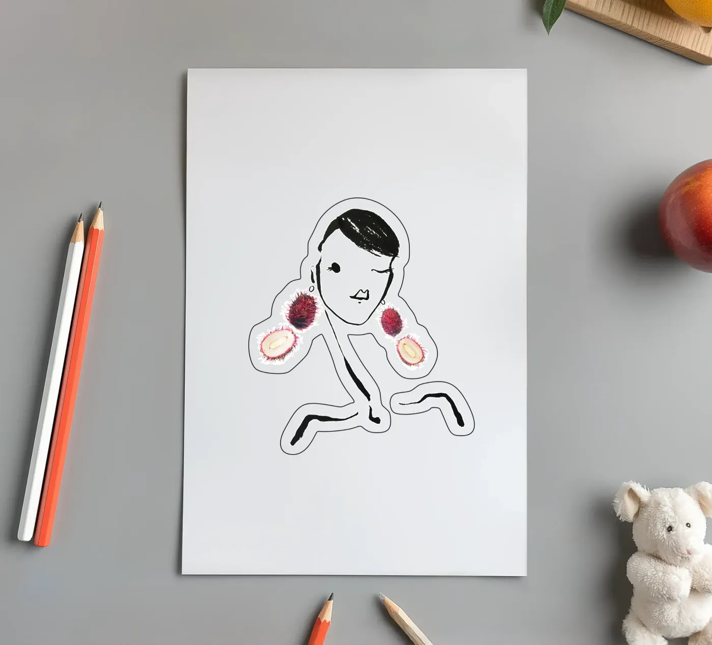 Lychee sticker sheet by Gretchen Roehrs