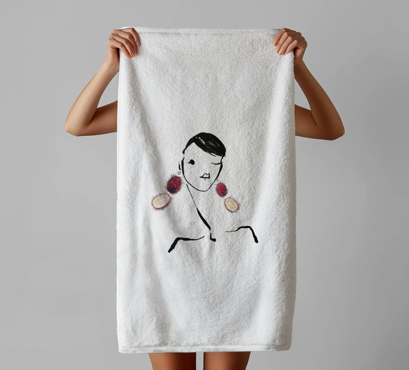 Lychee towel by Gretchen Roehrs