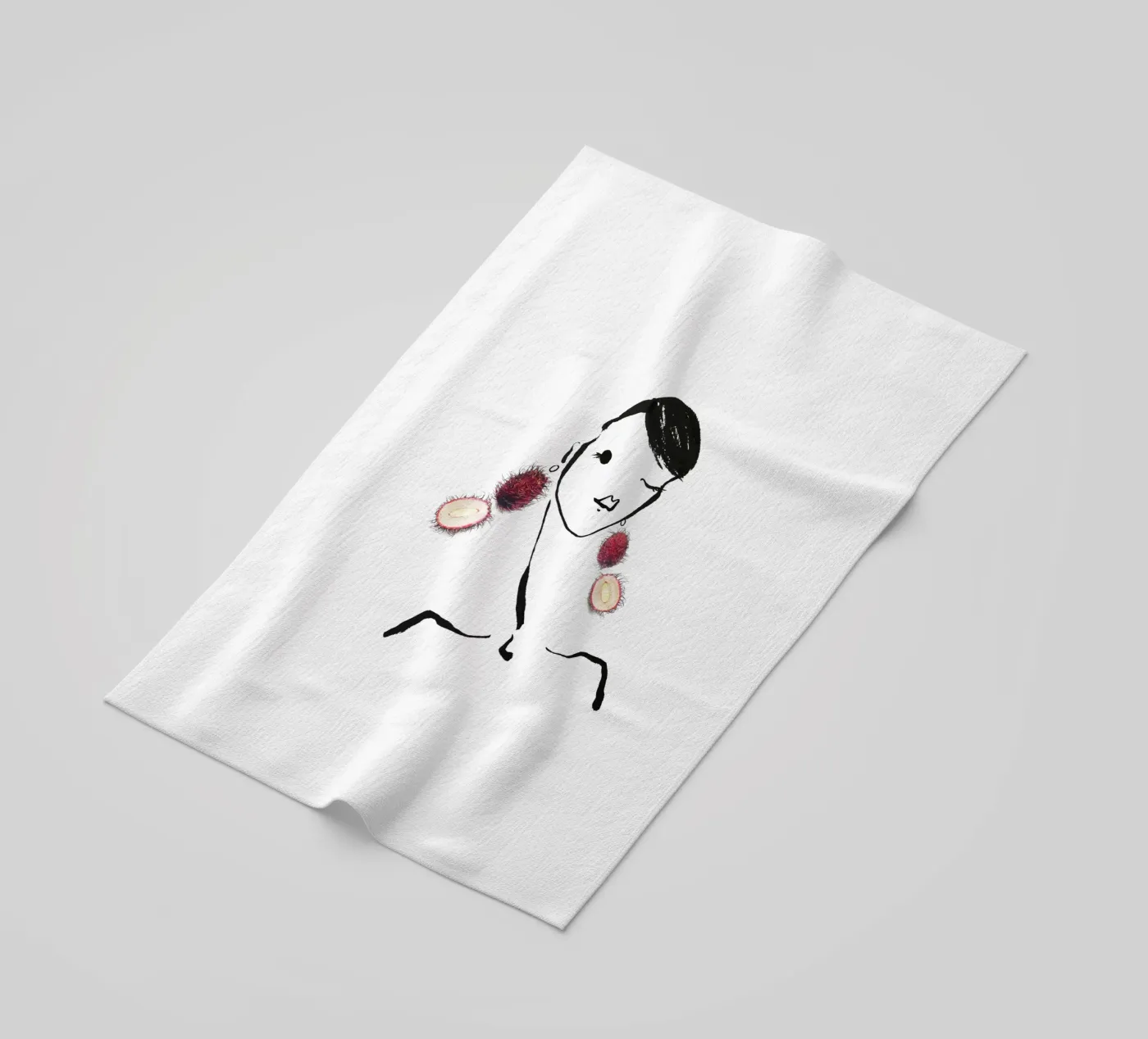 Lychee beach towel by Gretchen Roehrs